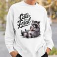 Cute Feral Panda Raccoon Costume Sweatshirt - Fun Animal Theme Gifts for Him