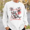Feral Raccoon Summer Vacation Sweatshirt - Fun Meme Style Gifts for Him