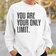 Fitness Backprint Slogan Jogging Training Motivation Sports Sweatshirt Geschenke für Ihn