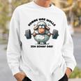 Sheep Motivation Motivational Saying Fun Humour Gray Sweatshirt Geschenke für Ihn