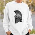 Greek Sparta Helmet Warrior Soldier Backprint Spartan Sweatshirt Geschenke für Ihn