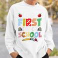 Happy First Day Of School Teacher Hello School Kid Raglan Baseball Tee Sweatshirt Gifts for Him