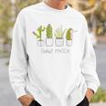 Hedgehog Hedgehog Perfect Match Cacti Sweatshirt Geschenke für Ihn