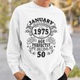 January 1975 50 Years Decoration 1975 50Th Birthday Sweatshirt Geschenke für Ihn