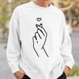 Korean Finger Heart Korean Graphic Kpop Love K-Pop Merch Sweatshirt Geschenke für Ihn