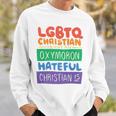 LGBTQ Christian Is Not An Oxymoron LGBT Pride Premium Sweatshirt Gifts for Him