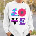 Love Colourful Typography For Creative Individuality Blue Sweatshirt Geschenke für Ihn