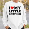 I Love My Little Brother Sweatshirt Geschenke für Ihn