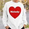 I Love Melody Heart Cute Melody Nombre Camisa de entrenamiento Regalos para él