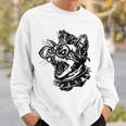 Punk Rock Spooky Cat Lover Scary Halloween Costume Sweatshirt Gifts for Him