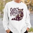 Raccoon Cute But Feral Vintage Raccoon Loves Coffee Sweatshirt Gifts for Him