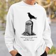 The Raven El Cuervo Poe Usher Lápida Gótico Nevermore Oscuro Camisa de entrenamiento Regalos para él