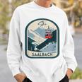 Ski Saalbach Retrointage Style Saalbach Skiing Gray Sweatshirt Geschenke für Ihn