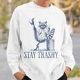 Stay Trashy Raccoon Sweatshirt - Quirky Halloween Style for Women Gifts for Him