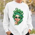 Sunglasses Green Snake Hair Hairstyle Medusa Sweatshirt Geschenke für Ihn