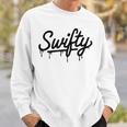 Swifty Fan Merch Ns First Name Taylor Outfit Drip Gray Sweatshirt Geschenke für Ihn