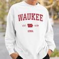 Waukee Iowa Iaintage-Sportdesign Roter Druck Sweatshirt Geschenke für Ihn