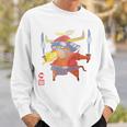 Year Of The Ox Chinese Zodiac Animal Horoscope Red Seal Premium Sweatshirt Gifts for Him