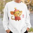 Year Of The Rat Chinese Zodiac Animal Horoscope Red Seal Premium Sweatshirt Gifts for Him