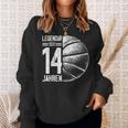 14Th Birthday Retro Basketball Player 14 Years Boy Boys Sweatshirt Geschenke für Sie