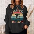 15Th Birthday Legendary Since 2010Intage 15 Years Old Sweatshirt Geschenke für Sie