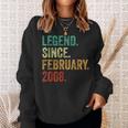 17 Years Old Legend Since February 2008 17Th Birthday Sweatshirt Gifts for Her