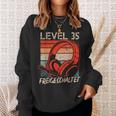 35Th Birthday Boysideo Gamer Level 35 Unlocked Sweatshirt Geschenke für Sie