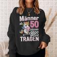 From 50 Can Wear Everything 50Th Birthday Slogan Humour Sweatshirt Geschenke für Sie