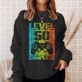 50Th Birthday Man Gamer Level Complete 50 Years Sweatshirt Geschenke für Sie