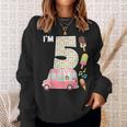 5Th Birthday Crew Ice Cream Truck I'm 5 Bday Ice Cream Party Camisa de entrenamiento Regalos para ella