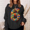 6 Year Old Blocks Building Master Builder 6Th Birthday Boy Sweatshirt Gifts for Her