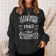 60Th Birthday Vintage Legends Born In 1965 60 Years Old Sweatshirt Gifts for Her