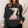 7Th Birthday Crew Ice Cream Truck I'm 7 Bday Ice Cream Party Camisa de entrenamiento Regalos para ella