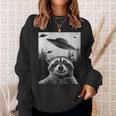 Alien UFO Raccoon Sweatshirt - Quirky & Fun Unisex Pullover Gifts for Her