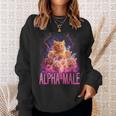 Alpha Male Lustige Kätzchen Meme Cute Cat Humorous Sweatshirt Geschenke für Sie