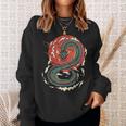 Art Japonais Kanji Dragon Japonais Sun Streetwearintage Rétro Sweater e Cadeaux pour elle