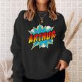 Arthur Name Comic Book Superheroes For Boys Sweatshirt Geschenke für Sie