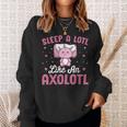 Axolotl Lover Sleep A Lotl Like Sleeping Axolotl Camisa de entrenamiento Regalos para ella