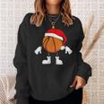 Basketball Christmas Santa Basketball Santa Sweatshirt Geschenke für Sie