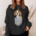 Beagle In The Chest Pocket Pocket For Dog Owners Sweatshirt Geschenke für Sie