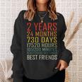 Best Friends Vintage 2 Years Friendship Anniversary Sweatshirt Gifts for Her