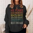 Best Friends Vintage 45 Years Friendship Anniversary Sweatshirt Gifts for Her