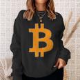 Bitcoin Logo Small Simple Subtle Little Centred Sweatshirt Geschenke für Sie