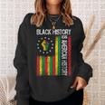 Black History Is American History Afro African American Flag Sweatshirt Gifts for Her