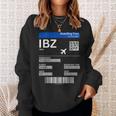 Boarding Pass Ibiza Ibz Flight Ticket Ibiza Sweatshirt Geschenke für Sie