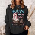 Boots Or Bows Gender Reveal Decorations Auntie Loves You Sweatshirt Gifts for Her