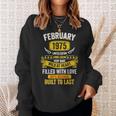 Born In February 1975 Vintage February 1975 Birthday Sweatshirt Gifts for Her