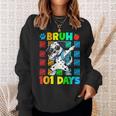 Bruh 100 Days Of School Dalmatian Dog Dabbing 100Th Day Boys Sweatshirt Gifts for Her