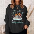 Christmas I Merry Fluffmas I Christmas Cats Cat Sweatshirt Geschenke für Sie