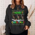 Christmas Trombone Lighting Santa Hat Merry Christmas Trombone Sweatshirt Geschenke für Sie